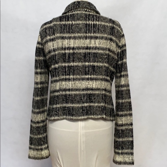 Lucky Brand Moto Sweater Jacket black/white sz XL - Picture 6 of 10